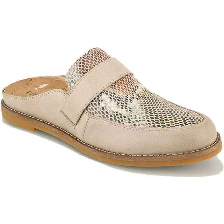 Women's Royal Mule In Taupe Snake