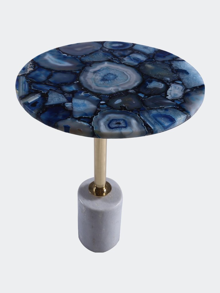 Side Table with Marble Base