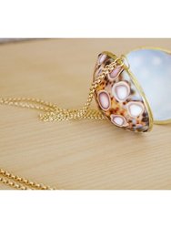 Pecten Shell Trinket Purse Necklace - Small