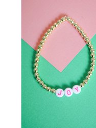 Pink "Joy" Little Holiday Bracelet - Pink