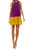 Color Block Dress - Purple/Yellow