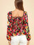 Floral Print Peplum Top