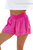 Shiny Crossover Shorts In Magenta - Magenta