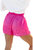 Shiny Crossover Shorts In Magenta