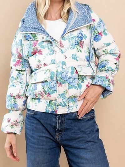 TCEC White/Blue Floral Puffer product