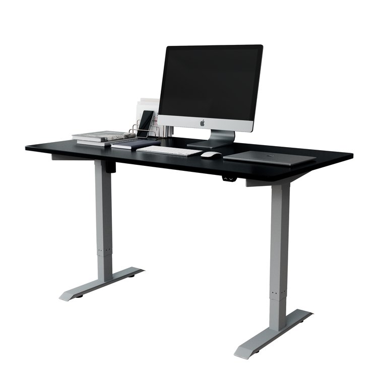 Adjustable Sit to Stand Desk, Black - Black