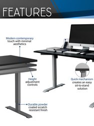 Adjustable Sit to Stand Desk, Black