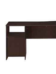 Classic Computer Desk with Multiple Drawers - Grey/Wenge