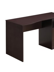 Classic Computer Desk with Multiple Drawers - Grey/Wenge - Wenge