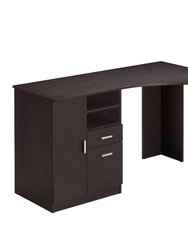 Classic Office Desk with Storage, Espresso