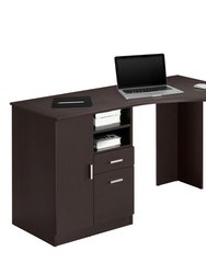 Classic Office Desk with Storage, Espresso - Espresso