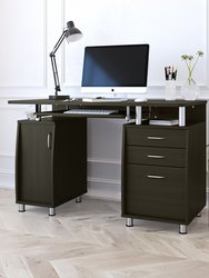 Complete Workstation Computer Desk With Storage, Espresso