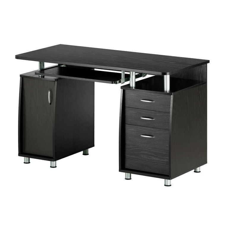 Complete Workstation Computer Desk With Storage, Espresso