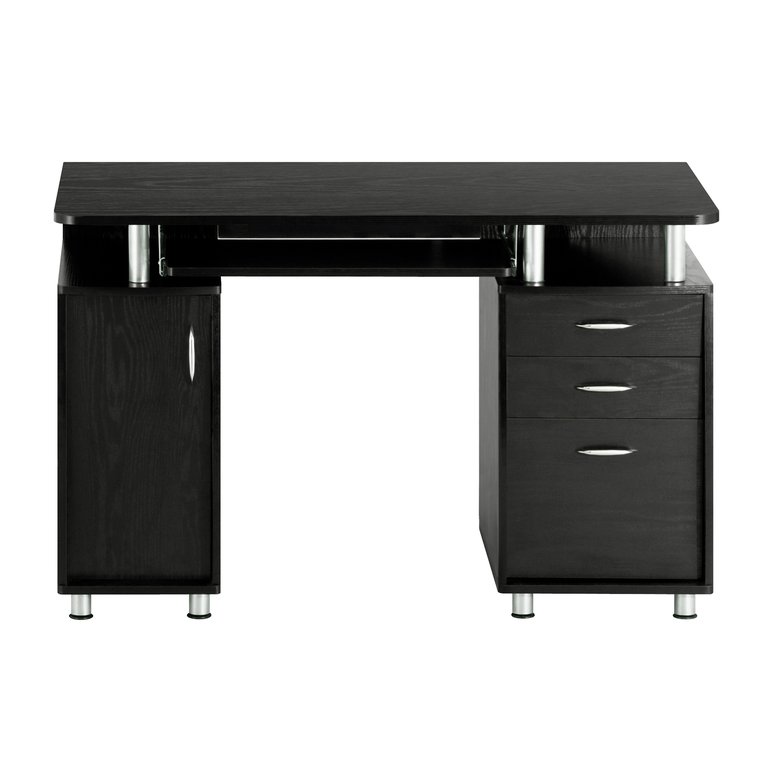 Complete Workstation Computer Desk With Storage, Espresso - Espresso