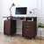 Complete Workstation Computer Desk With Storage - Brown