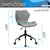 Deluxe Modern Office Armless Task Chair - Grey