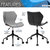 Deluxe Modern Office Armless Task Chair - Grey