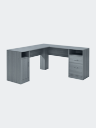 Functional L-Shape Desk With Storage