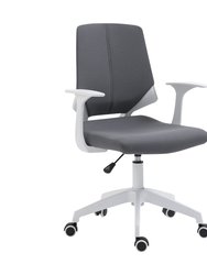 Height Adjustable Mid Back Office Chair, Grey - Grey