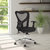 High Back Mesh Office Chair With Chrome Base - Black