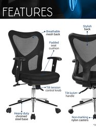 High Back Mesh Office Chair With Chrome Base