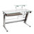 Home Office Workstation with Sturdy Chrome Base - Glass