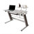 Home Office Workstation with Sturdy Chrome Base - Glass