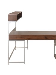 L-Shape Desk With Hutch And Storage