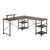 L-Shape Industrial Desk With Storage Shelves