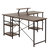 L-Shape Industrial Desk With Storage Shelves