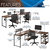 L-Shape Industrial Desk With Storage Shelves