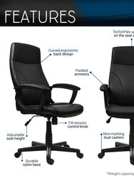 Medium Back Executive Office Chair, Black