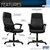 Medium Back Executive Office Chair, Black