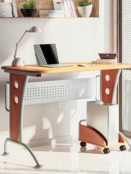 Modern  Computer Desk With Mobile CPU Caddy