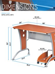 Modern  Computer Desk With Mobile CPU Caddy