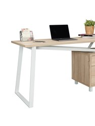 Modern Design Computer Desk with Storage - Sand - Brown