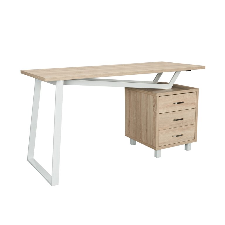 Modern Design Computer Desk with Storage - Sand