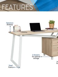 Modern Design Computer Desk with Storage - Sand
