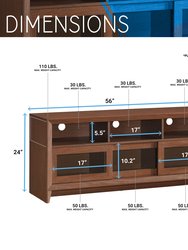 Modern TV Stand With Storage For TVs Up To 60" - Hickory