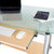 Rolling Computer Desk, Glass and Silver