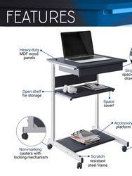 Rolling Laptop Cart With Storage