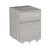 Rolling Two Drawer Vertical Filing Cabinet with Lock And Storage - Grey - Grey