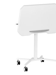 Sit To Stand Mobile Laptop Computer Stand With Height Adjustable And Tiltable Tabletop