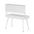 Study Computer Desk With Storage And Magnetic Dry Erase White Board - White