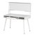 Study Computer Desk With Storage And Magnetic Dry Erase White Board - White