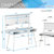 Study Computer Desk With Storage And Magnetic Dry Erase White Board - White