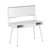 Study Computer Desk With Storage And Magnetic Dry Erase White Board - White