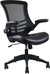 Stylish Mid-Back Mesh Office Chair With Adjustable Arms - Black