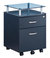 Techni Mobili Rolling File Cabinet with Glass Top, Graphite