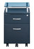 Techni Mobili Rolling File Cabinet with Glass Top, Graphite